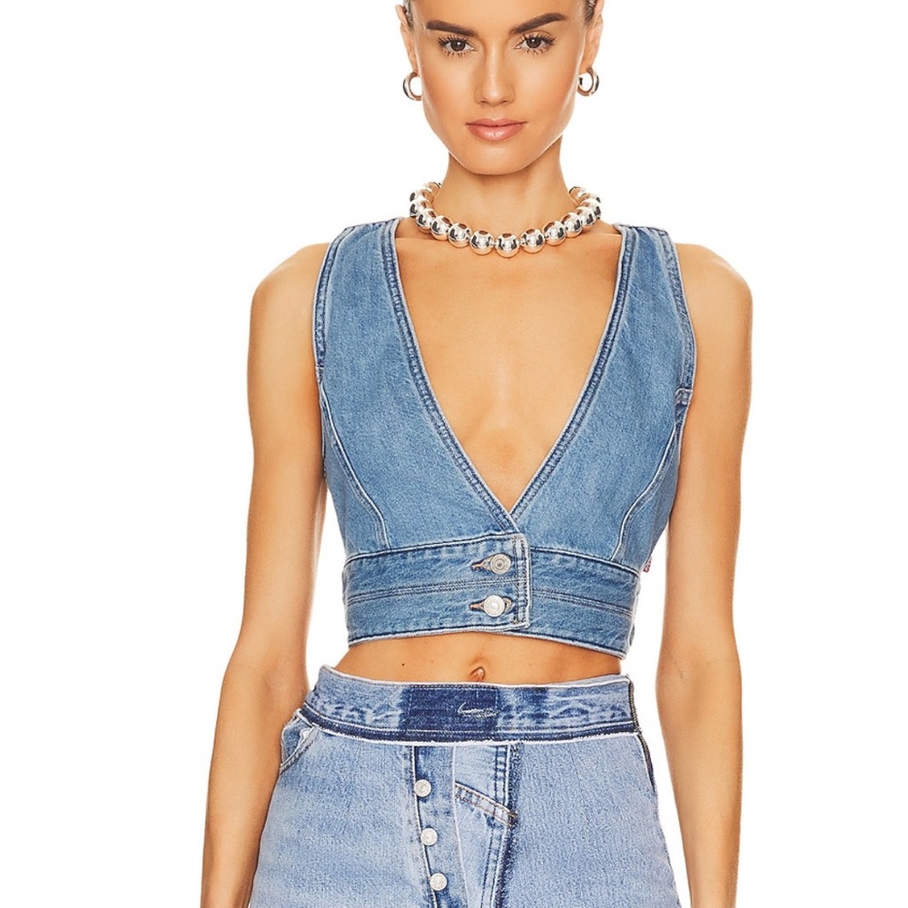 Levis denim cropped top